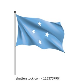 Federated States Micronesia flag, vector illustration on a white background