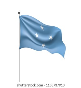 Federated States Micronesia flag, vector illustration on a white background