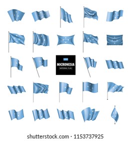 Federated States Micronesia flag, vector illustration on a white background