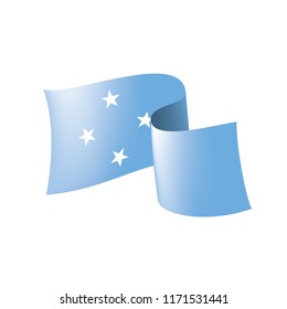 Federated States Micronesia flag, vector illustration on a white background