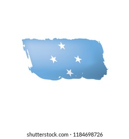 Federated States Micronesia flag, vector illustration on a white background.