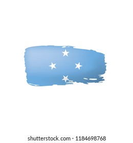 Federated States Micronesia flag, vector illustration on a white background.