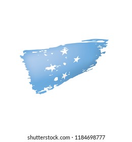 Federated States Micronesia flag, vector illustration on a white background.