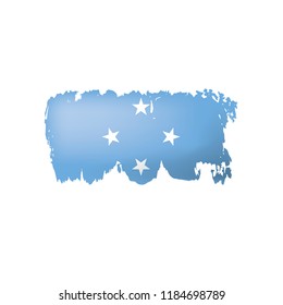 Federated States Micronesia flag, vector illustration on a white background.