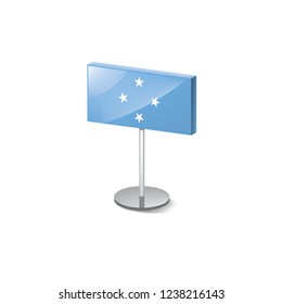 Federated States Micronesia flag, vector illustration on a white background
