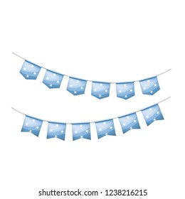 Federated States Micronesia flag, vector illustration on a white background