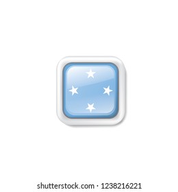 Federated States Micronesia flag, vector illustration on a white background