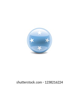 Federated States Micronesia flag, vector illustration on a white background