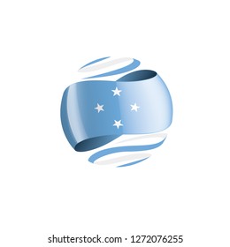 Federated States Micronesia flag, vector illustration on a white background