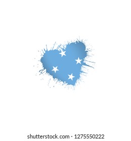 Federated States Micronesia flag, vector illustration on a white background