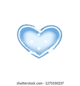 Federated States Micronesia flag, vector illustration on a white background