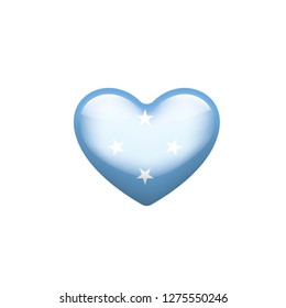 Federated States Micronesia flag, vector illustration on a white background