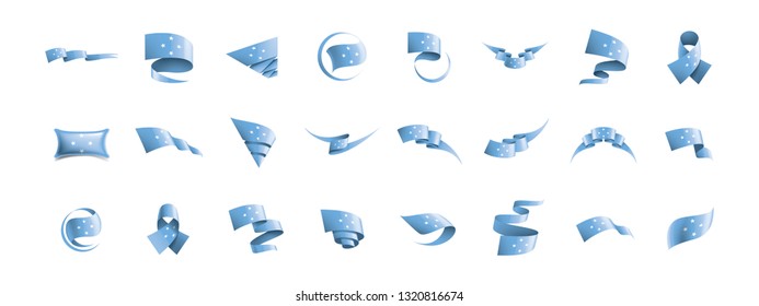Federated States Micronesia flag, vector illustration on a white background