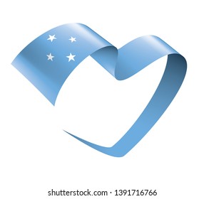Federated States Micronesia flag, vector illustration on a white background