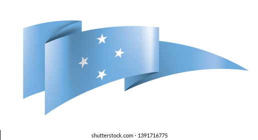 Federated States Micronesia flag, vector illustration on a white background