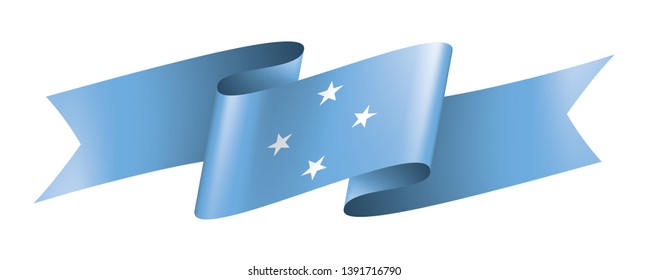 Federated States Micronesia flag, vector illustration on a white background