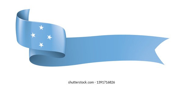 Federated States Micronesia flag, vector illustration on a white background