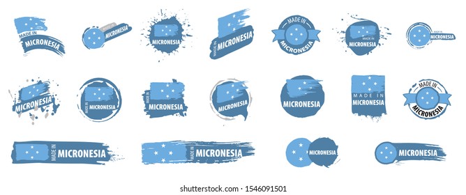 Federated States Micronesia flag, vector illustration on a white background