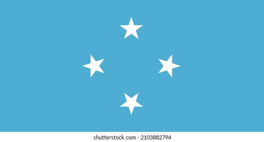 Federated States of Micronesia flag vector icon
