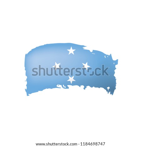 Federated States Micronesia flag, vector illustration on a white background.