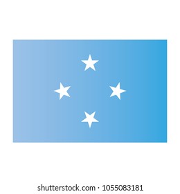 Federated States of Micronesia national flag on white background texture. Vector illustration state symbol.
