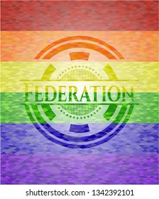 Federation lgbt colors emblem 