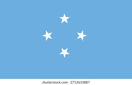 Föderation Mikronesien Flagge Symbol in hoher Qualität verwendet in Föderierte Staaten von Mikronesien Land