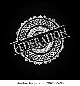 Federation on chalkboard