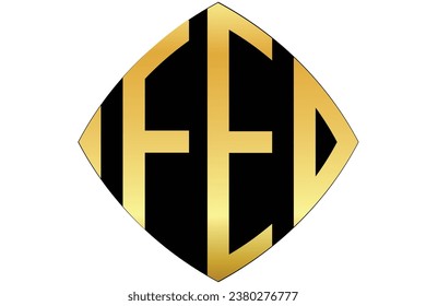 FED,FE, ED, logos. Abstract initial monogram letter alphabet logo design