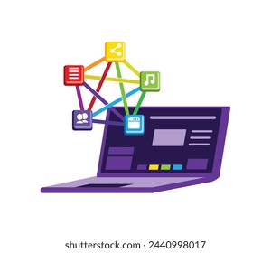 fediverse technology innovation illustration vector