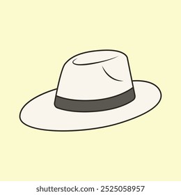 fedora hat with grey list	