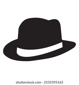 Icono de sombrero de Fedora, sombrero de caballero. Ilustración vectorial. Eps 10