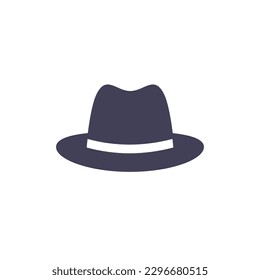 fedora hat icon on white