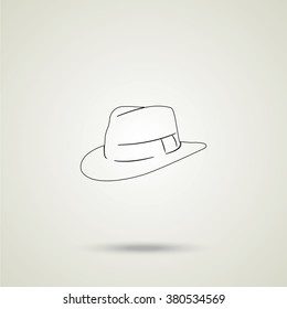 Fedora hat illustration.
