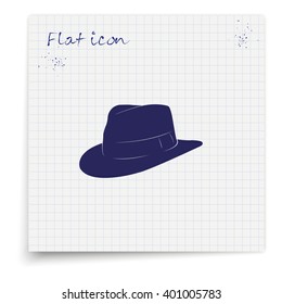 Fedora hat illustration.