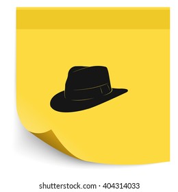 Fedora hat illustration.