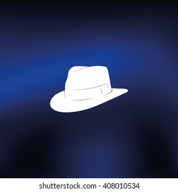 Fedora hat illustration.