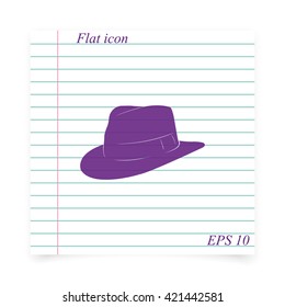 Fedora hat illustration.