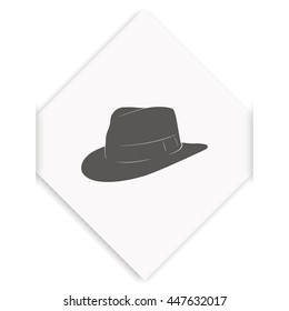 Fedora hat illustration.