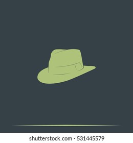Fedora hat illustration.