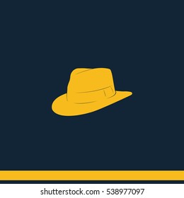 Fedora hat illustration.