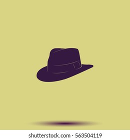 Fedora hat illustration.