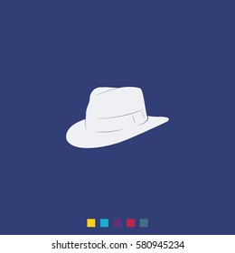 Fedora hat illustration.