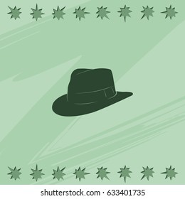 Fedora hat illustration.