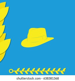 Fedora hat illustration.