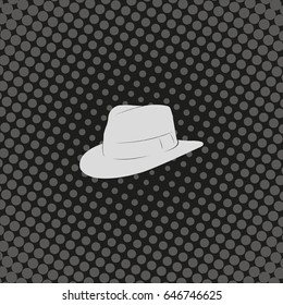 Fedora hat illustration.