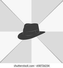 Fedora hat illustration.