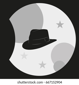 Fedora hat illustration.