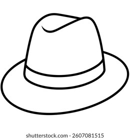 fedora hat isolated on white background