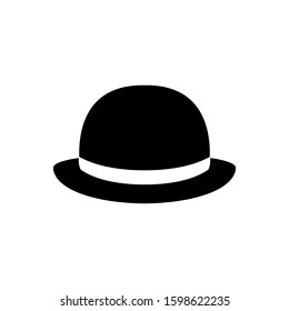 Fedora hat vector icon simple element illustration.